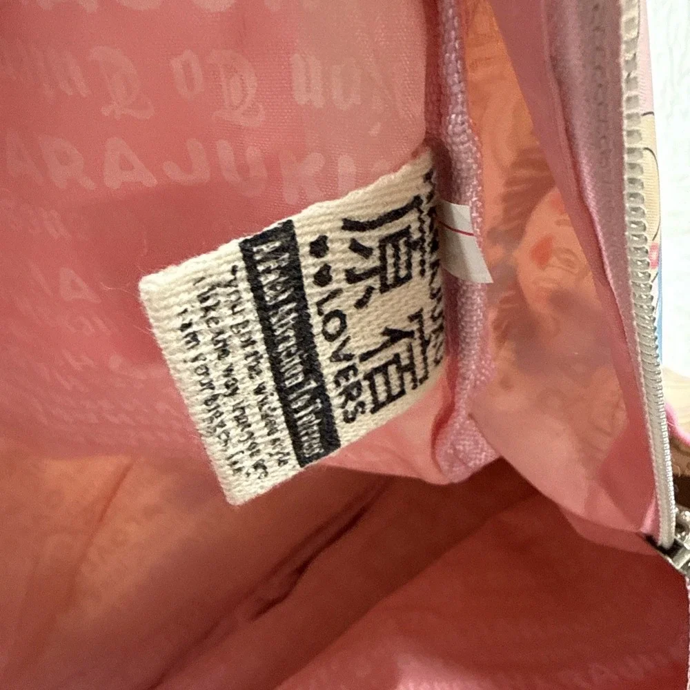 Vintage Harajuku Lovers Pink Backpack Y2K‎ Gwen Stefani Character Print Bag
